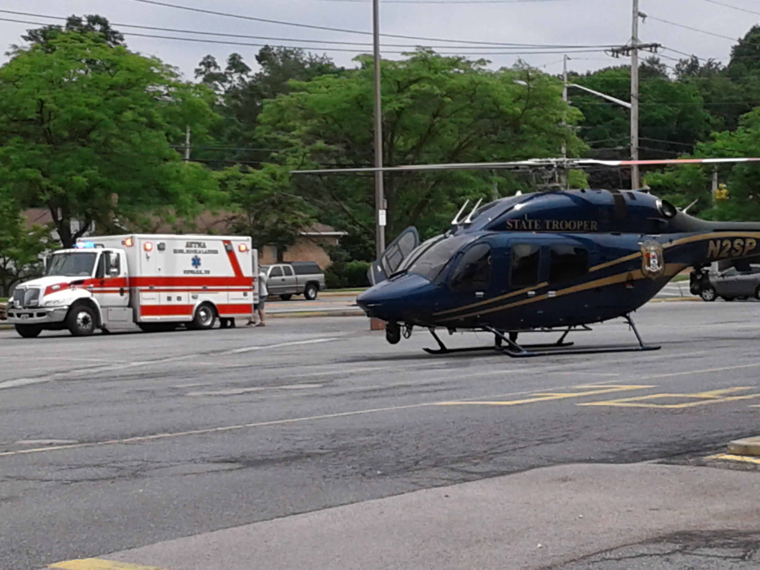 Motorcycle Accident In Newark, Helicopter Lands At Fairfield First