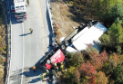 Driver Airlifted After Tractor-Trailer Overturns Sunday